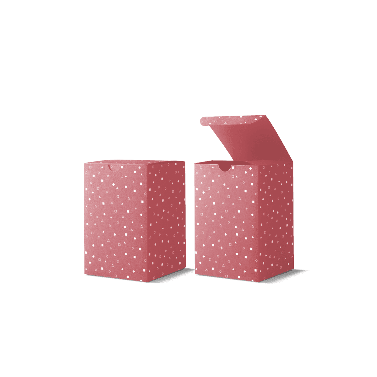 Custom tuck end box with folding paperboard panels, secure closures and branded surfaces for retail products
