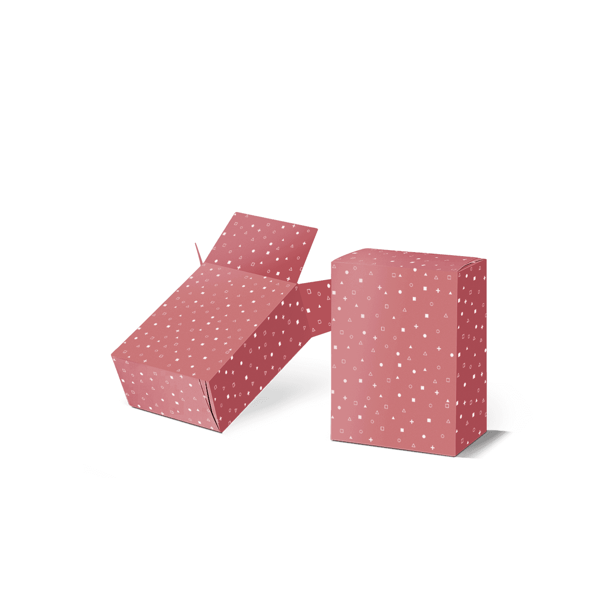 Custom seal end carton with glued closure panels, neat printed faces and a secure shape for packaged goods