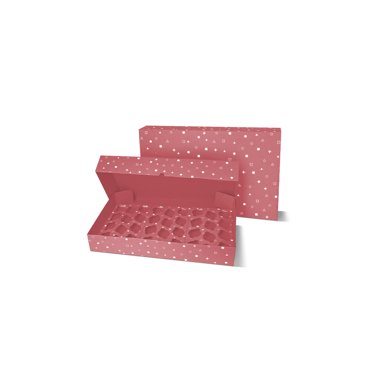 Custom partition inserts forming secure compartments that separate products during storage, handling and delivery