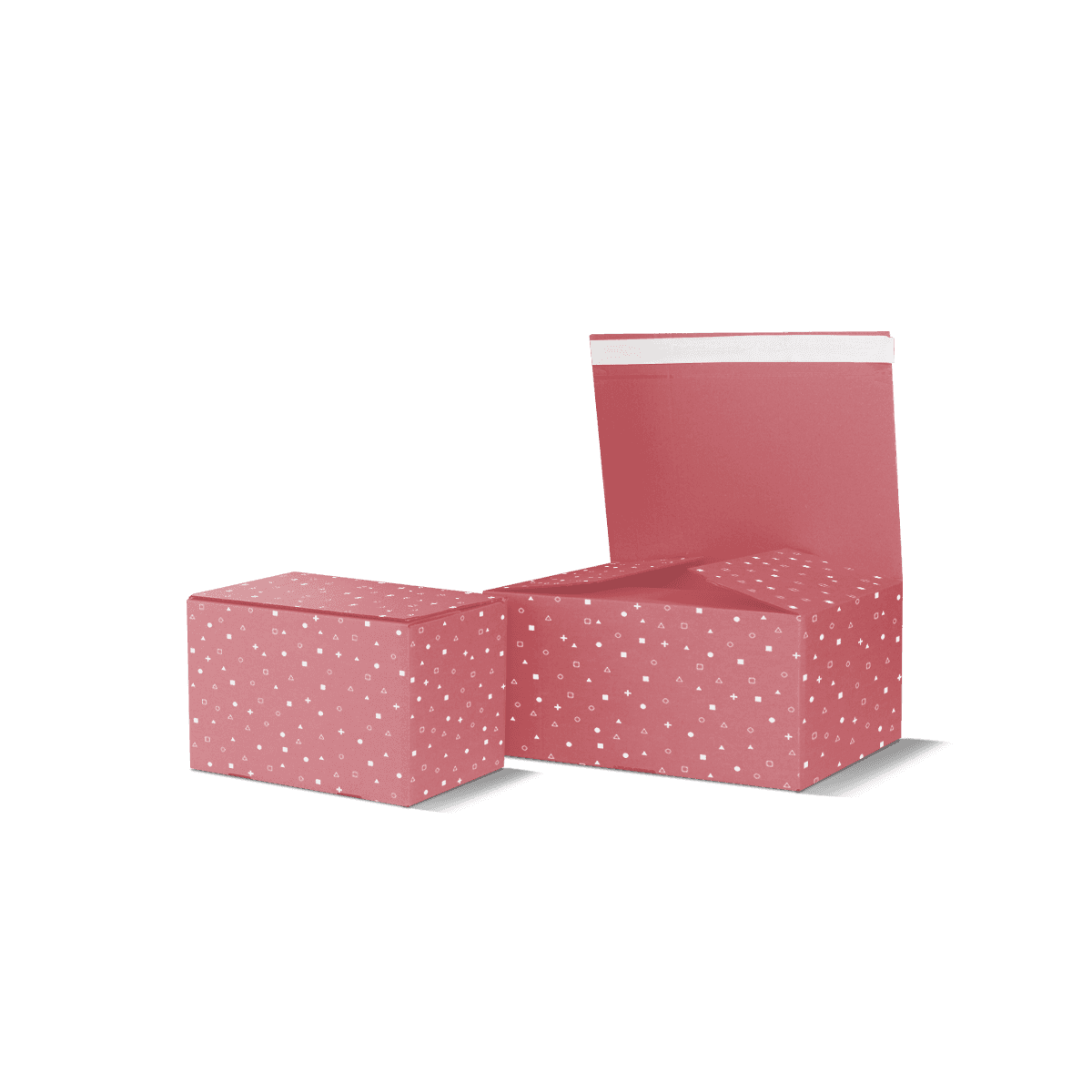 Custom single wall shipping boxes shown flat-packed and assembled for lighter products and daily dispatch.