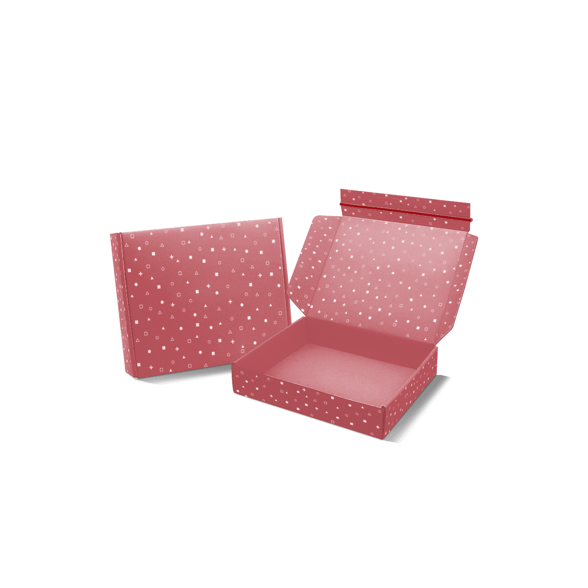 Custom mailing boxes in kraft and white corrugated board, printed for branded ecommerce and postal deliveries.
