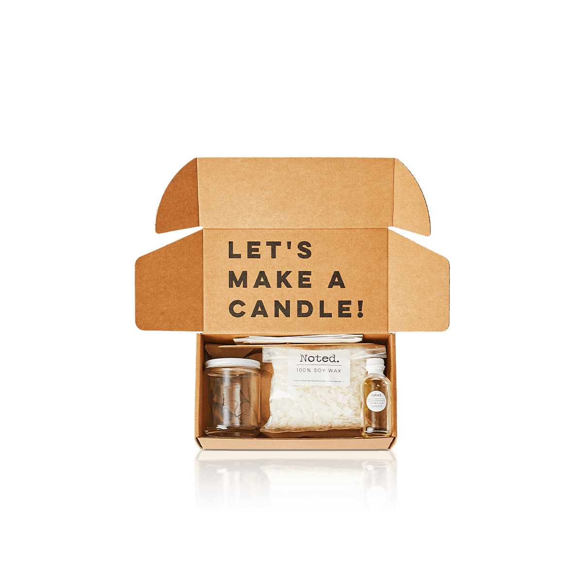Custom candle mailer boxes in corrugated board with fitted inserts to protect glass jars during ecommerce delivery