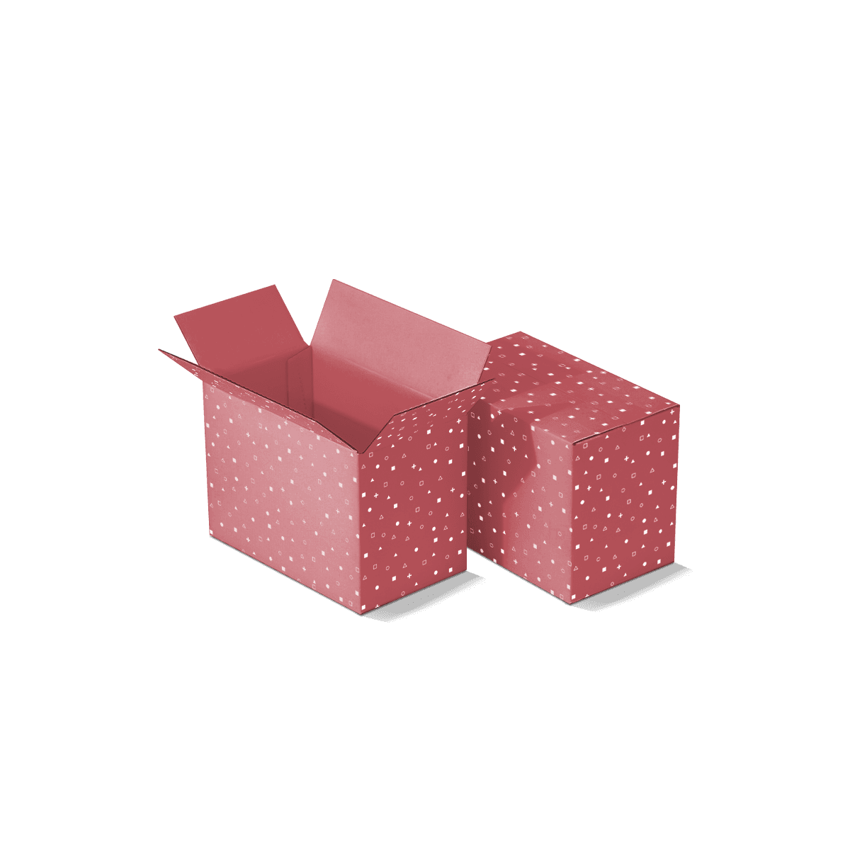 Custom printed corrugated shipping boxes with visible fluting, stacked for secure ecommerce and freight delivery.