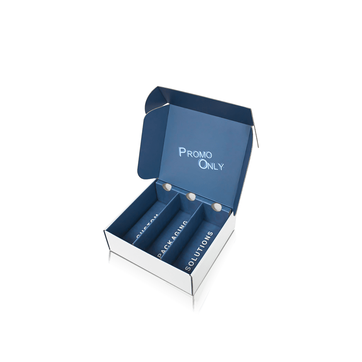 Custom promotional boxes with branded print and secure product fit for campaign kits, giveaways and event merchandise.