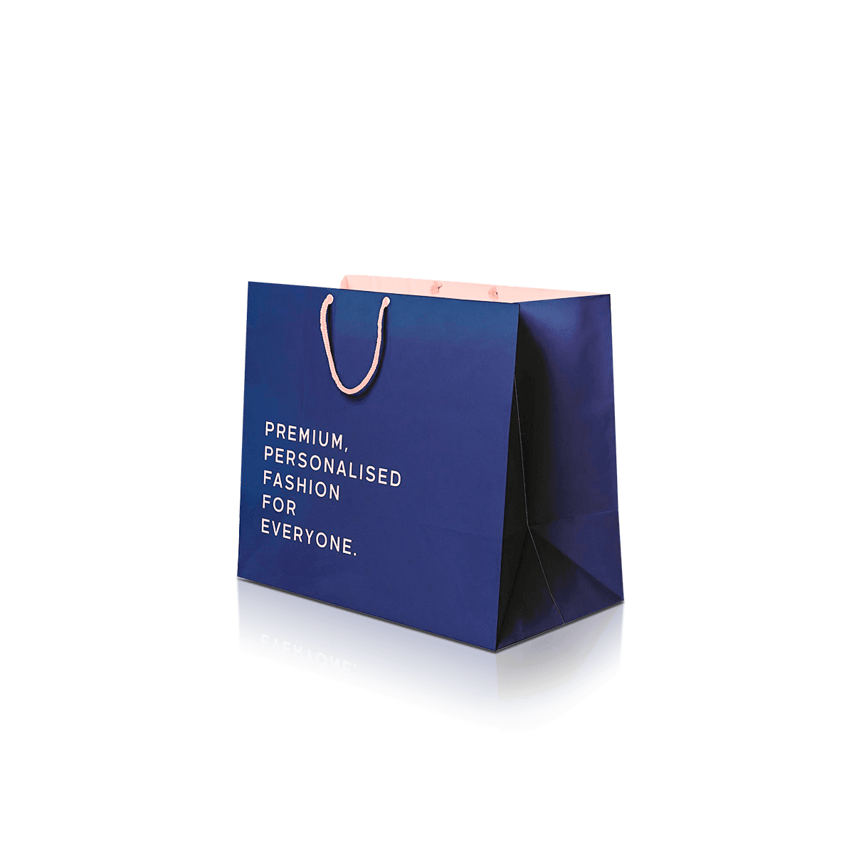 Custom boutique shopping bags with branded paper construction and handles for premium fashion retail purchases and gifting
