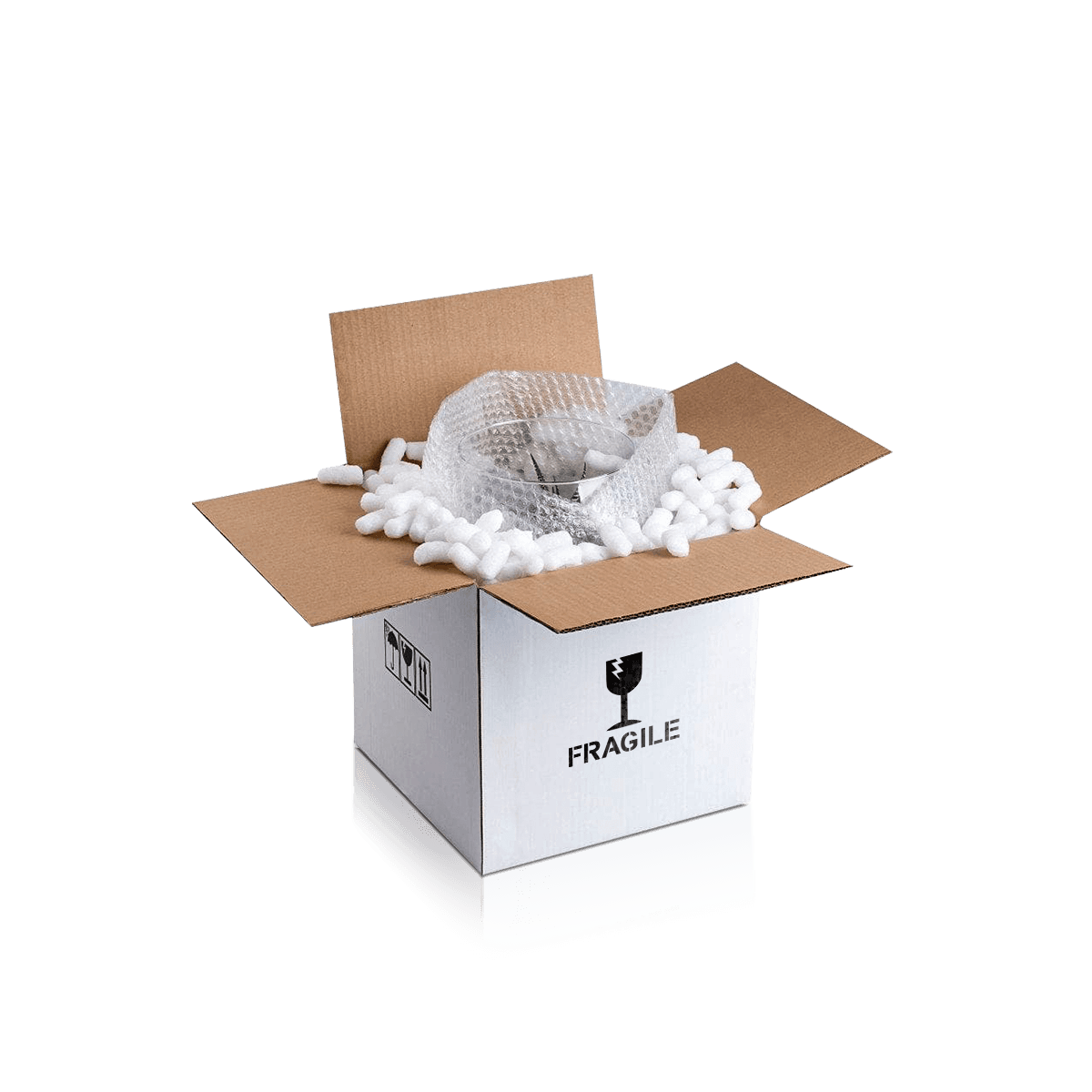 Custom fragile product boxes with strong corrugated walls and fitted inserts to limit movement during ecommerce delivery.