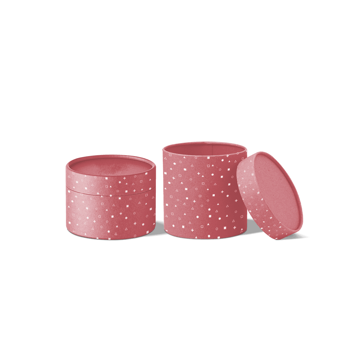 Custom round tube boxes with premium printed finishes and fitted lids for gifts, candles and retail products.