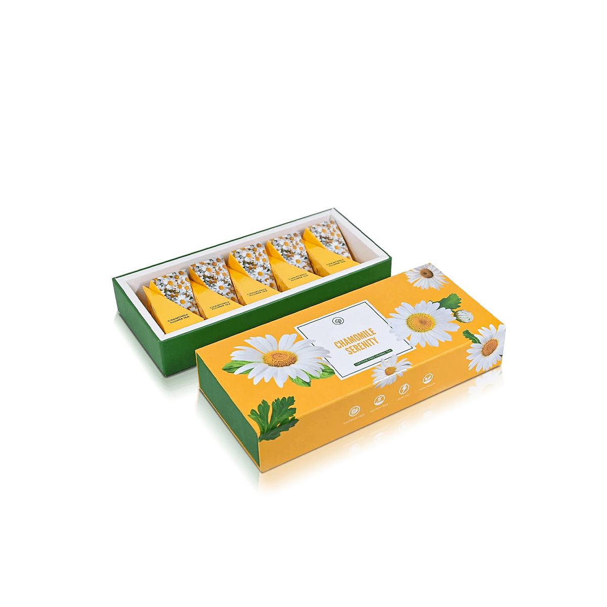 Custom herbal tea boxes with printed cartons designed to protect tea sachets and present botanical blends neatly on shelf.