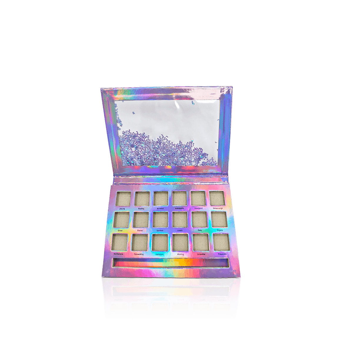 Custom beauty product boxes presenting mixed skincare and makeup items in fitted packaging for branded unboxing.
