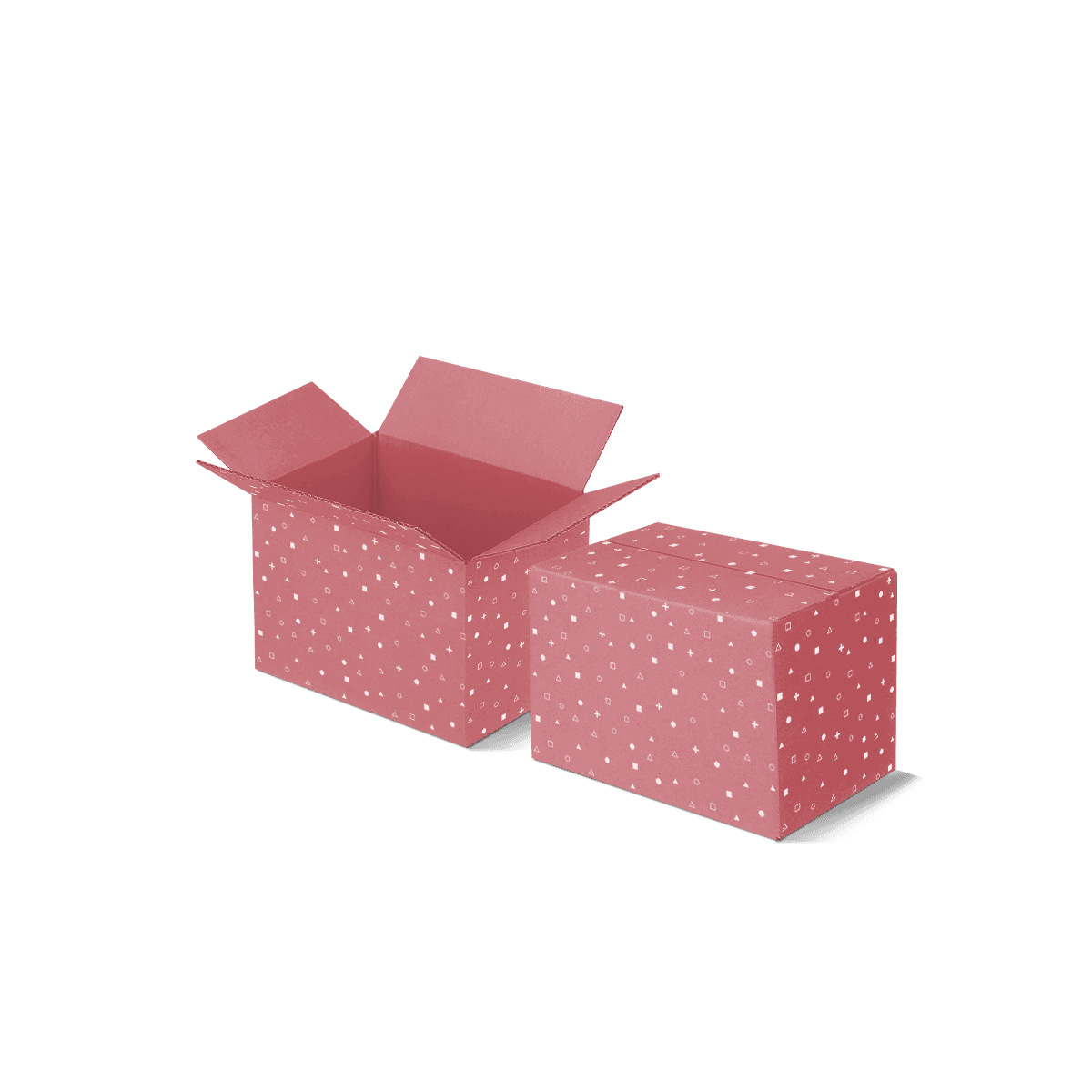 Custom heavy duty shipping boxes made from reinforced corrugated board, stacked around bulky and fragile products.